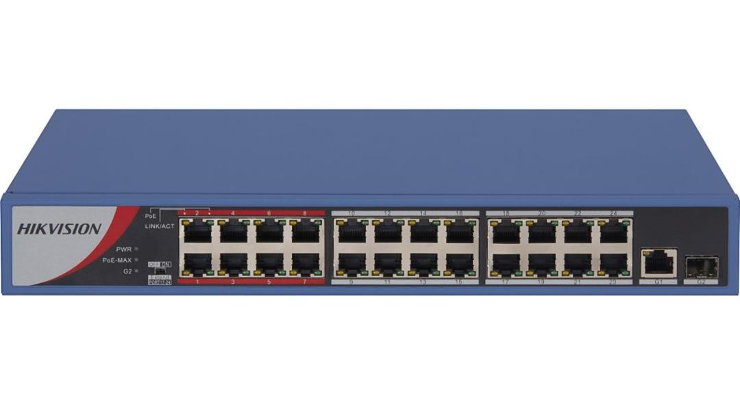 Hikvision DS-3E0326P-E/M(B) – 24-Port Fast Ethernet PoE Switch