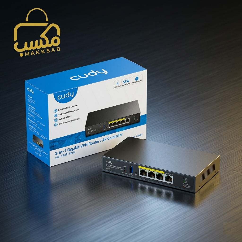 C200P 2-IN-1 SMB Router /AP Controller with 4 PoE+ Ports
