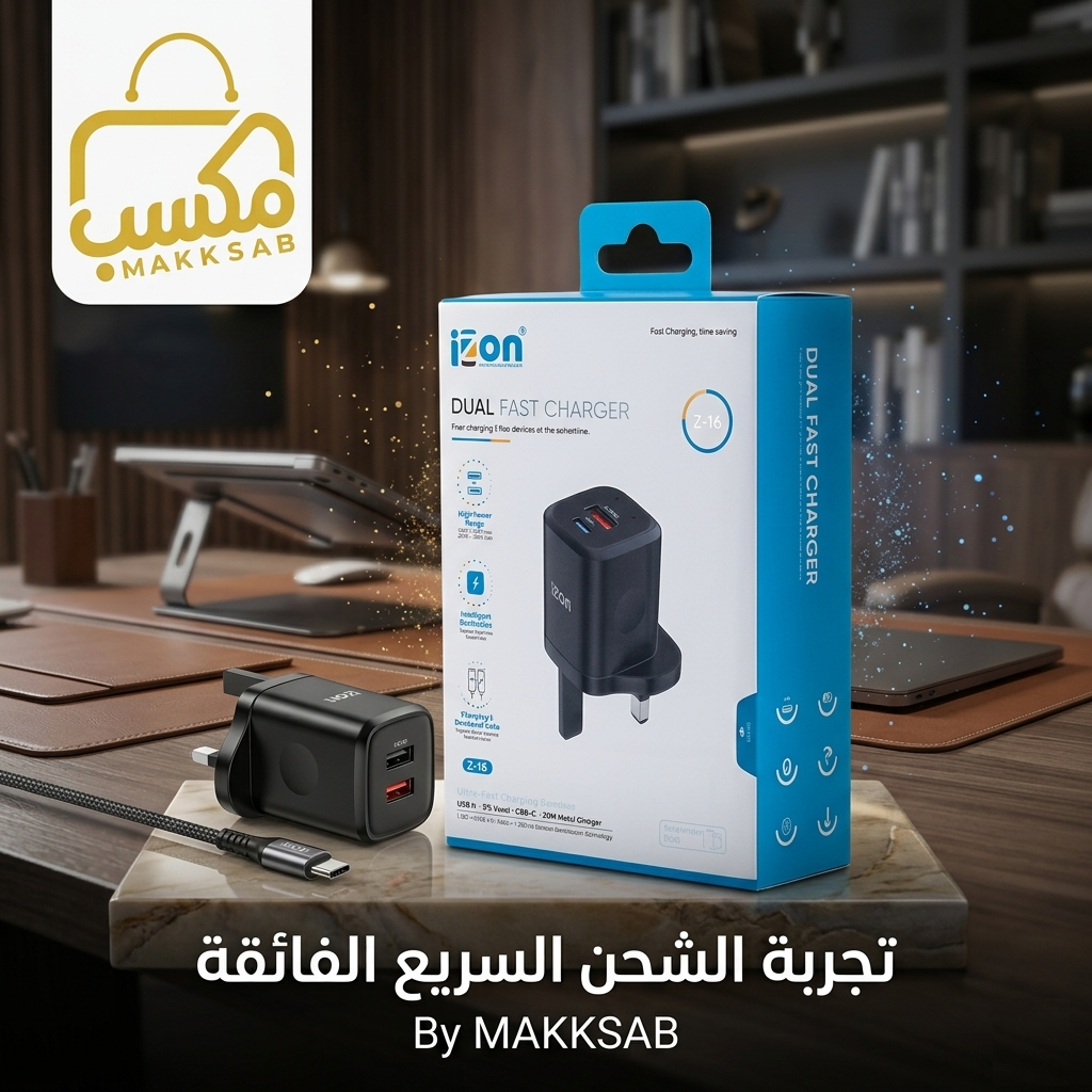 شاحن منزلي سريع 20W منفذين تايب سي - يو اس بي Z-14